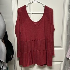 American Eagle red long sleeve sweater